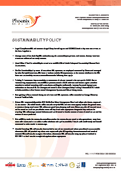 SUSTAINABILITY POLICY